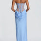 Mariangela Sleeveless Draped Evening Dress