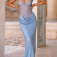 Mariangela Sleeveless Draped Evening Dress
