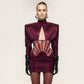 Autumn Winter Sexy Tight Elastic Satin Hip Elegant Dress