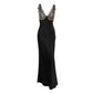 Summer Sexy V neck Lace Stitching Satin Dress Women Slim Fit Maxi Dress