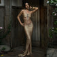 Veronica Chain Stitch Bare Back Split Sheath Vacation Dress