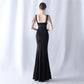 Cristiana Beaded Illusion Occasion Gown