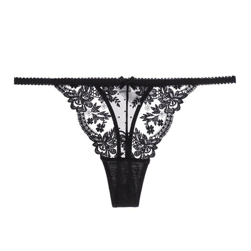 Sexy String Dentelle Sous-Vêtements Femmes Noir Pure Fille Sous-Vêtements