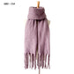 Autumn Winter Thick Tassel Circle Sand Solid Color Scarf Women Thickened