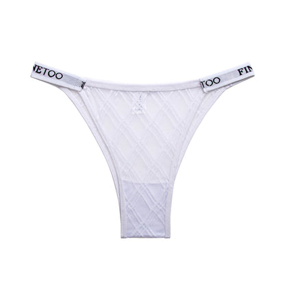 Panties Letter Graphic Belt Sexy Hollow Out Cutout Seamless Women Briefs Girls Shorts Three pack