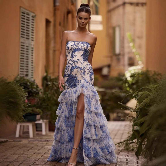 Bella Fiore Flowers Printed Tube Dress