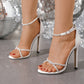 Mariangela Stiletto Heel Pearl Sandals