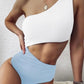 Sexy Swimsuit Triangle One Piece Bikini Hollow Thin Cover Belly Spring Vacation Swimsuit Women