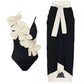 Covering Belly Thin Backless Sexy Skirt Swimsuit Women Chiffon Beach