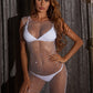 Rhinestone Fishnet Top    Summer Popular Mesh Rhinestone Women Clothing Short Sleeve