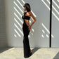 Mariangela Black Party Cutout Maxi Bodycon Dress
