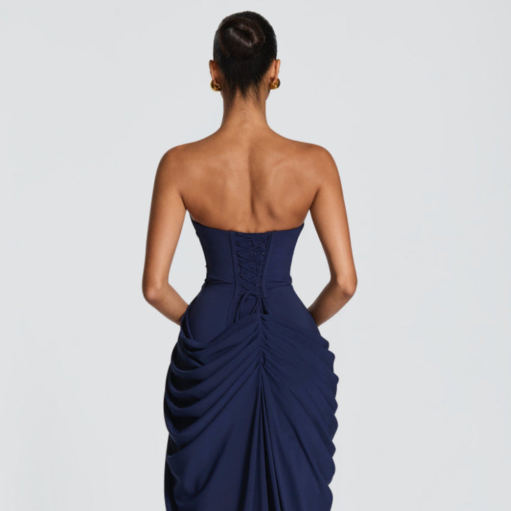 Serena Pleated Split Occasion Dress