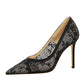Cocktail Sexy Stiletto Heel Pointed High Heels Women Pumps Lace Shallow Mouth High Heels