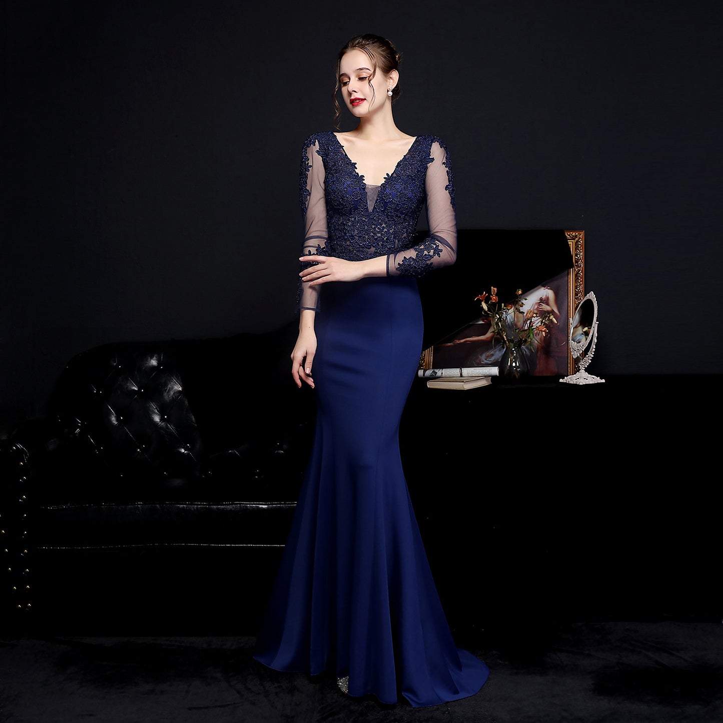 Giovanna Diamond Lace Fishtail Occasion Gown