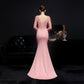 Giovanna Diamond Lace Fishtail Occasion Gown