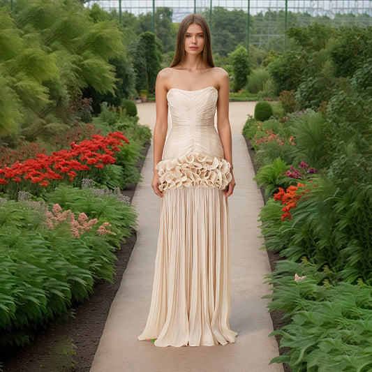 Giorgia 3D Floral Bandeau Bandage Occasion Dress