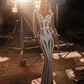 Women Clothing Sexy Gold Shower Party Dress Hip Fishtail Evening Dress