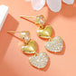 Amore Double Heart Crystal Earrings