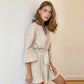 Spring Pure Cotton Casual Home Nightgown Short Cardigan Double Layer Gauze Simple Women  Pajamas