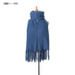 Autumn Winter Thick Tassel Circle Sand Solid Color Scarf Women Thickened