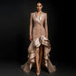 Anna Tailored Collar Ruffle Double-Breasted Slim Fit Occasion Dress