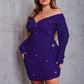 Valentina Off-Shoulder Pleated Party Dress