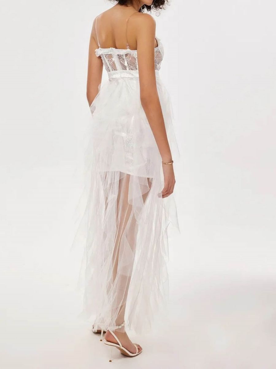 Aurélie SexyMesh Lace Strap Wedding Dress