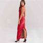 Spring Summer Entry Lux Bow High Sense Embroidered Hollow Out Cutout Sheath Dress