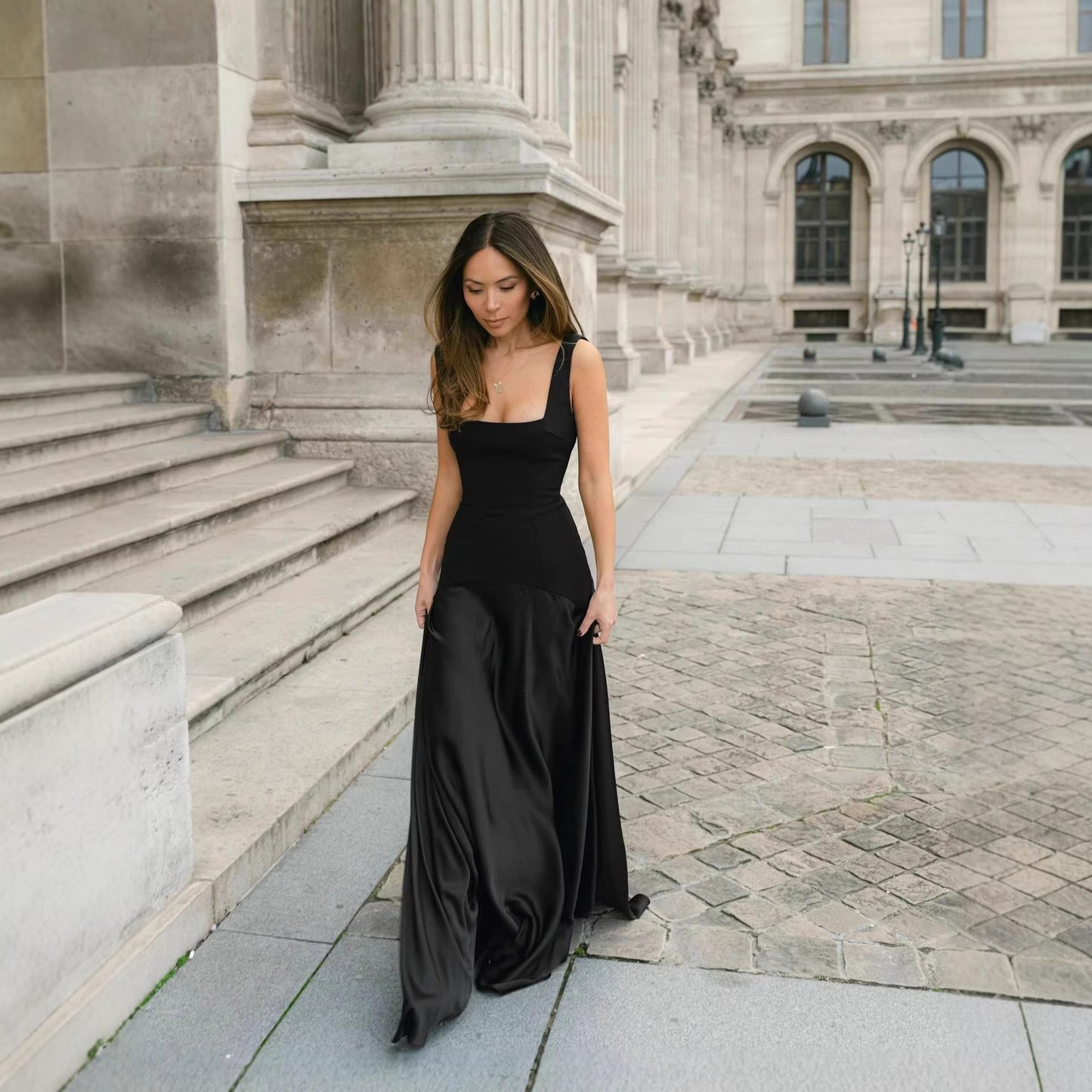 Anna Black Sleeveless Occasion Maxi Dress