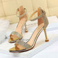 Sexy Party Summer High Heels Women Shoes Stiletto Heel Open Toe Rhinestone Strap Sandals