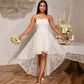 Bianca Jacquard Lace Strapless A-Line Wedding Dress