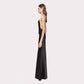 Black Tassel Tube Top Fishtail Draping V neck Slim Fit Evening Dress Wedding Party Maxi Dress