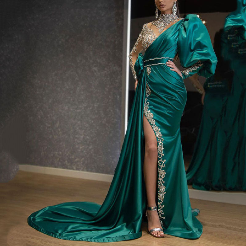 Mariangela Cocktail Fishtail Gold Dress