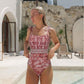 Swimsuit Ethnic Tassel One Piece Swimsuit Women Wrap Skirt Sets