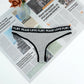 Sexy Temptation T Back Low Waist Letter Graphic Shoulder Strap Sexy Cotton Crotch Women Underwear