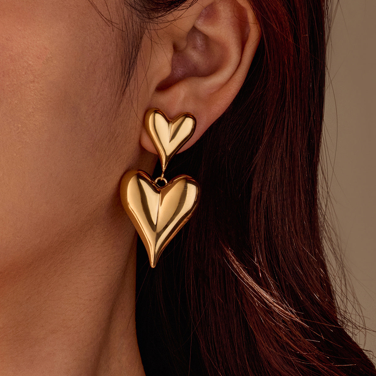 Aurora Heart Glow Tassel Earrings