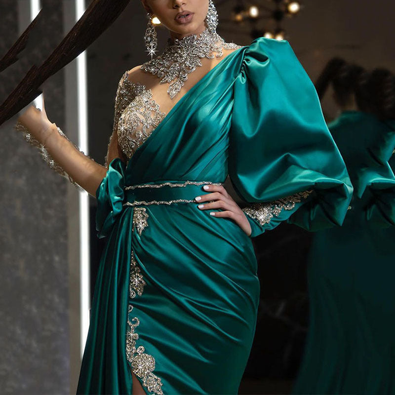 Mariangela Cocktail Fishtail Gold Dress
