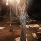 Women Clothing Sexy Gold Shower Party Dress Hip Fishtail Evening Dress