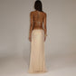 Summer Solid Color Street Hipster Deep V Plunge Halter Backless Slim Fit Dress