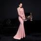 Giovanna Diamond Lace Fishtail Occasion Gown