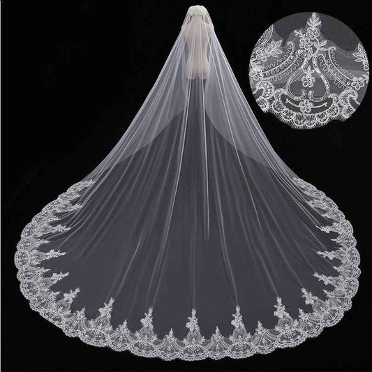 Giorgia Bride Wedding Long Veil Photo Props Veil Tail Luxury