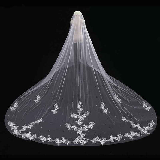 Giorgia Bride Wedding Long Veil Photo Props Veil Tail Luxury