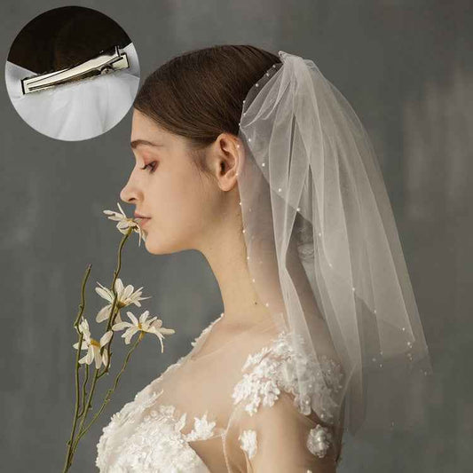 Ginevra Women's Retro Short Wedding Bride Headdress