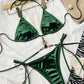 Messina Rhinestone Criss-Cross Bikini Set