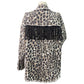 Maryangel Rebel leopard print denim jacket with distressed details and tassels, showcasing a trendy and stylish design.