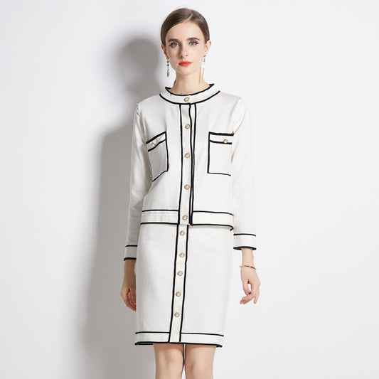 Women’s elegant high rise long sleeve skirt set by Maryangel Rebel in a stylish, flattering design.