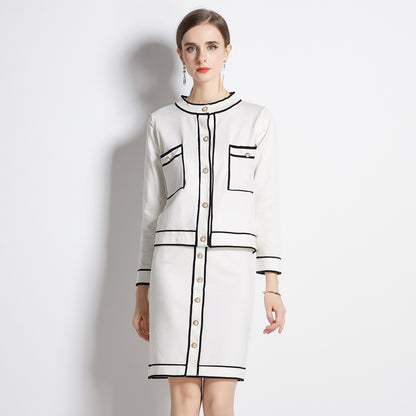 Women’s elegant high rise long sleeve skirt set by Maryangel Rebel, featuring a stylish top and flowing skirt in a chic design.