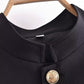Belt Button Decoration Slim Fit Figure Flattering Blazer Coat