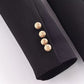 Belt Button Decoration Slim Fit Figure Flattering Blazer Coat