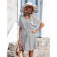 Maryangel Rebel women's slim striped dress for spring and summer, featuring vibrant colors and a flattering silhouette.